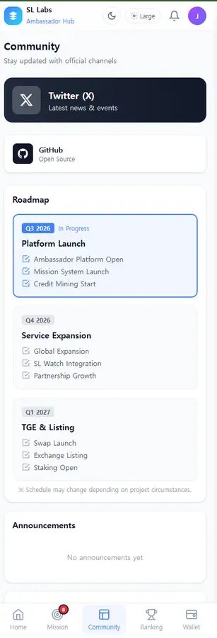 Thor roadmap screen